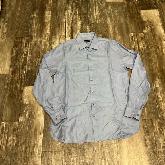 Giorgio Armani Other - Giorgio Armani Light Blue and White Pattern Dress Shirt Size 42/16.5